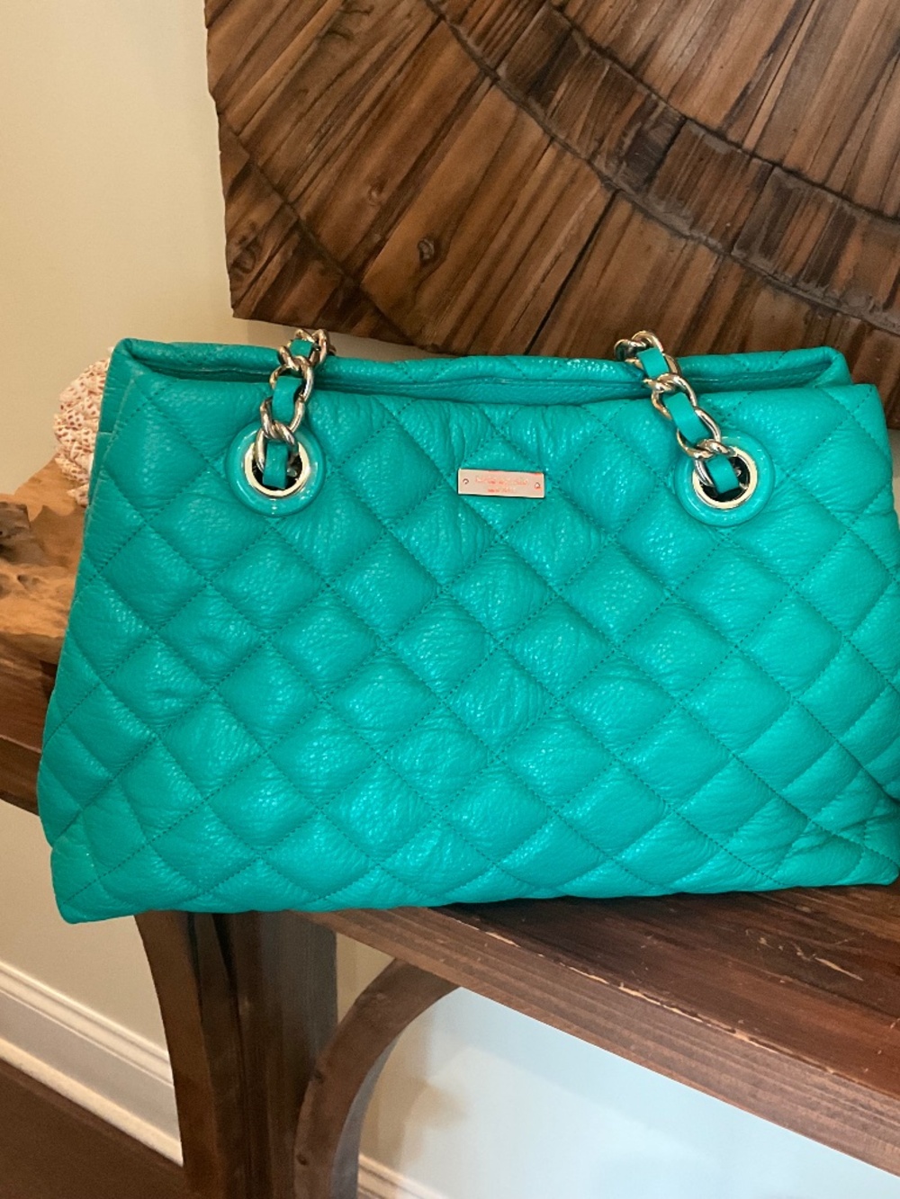 Kate Spade Gold Coast Maryanne Quilted Leather Shoulder Bag, Color Teal